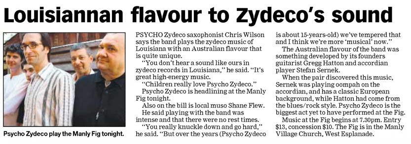 Psycho Zydeco play the Fig in October 2009