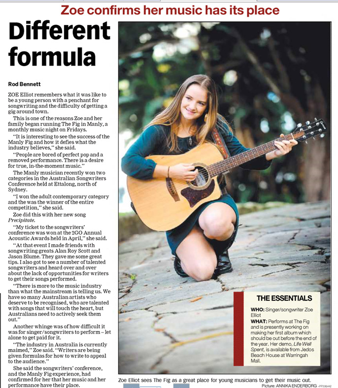 Zoe Elliot 2/7/2010 speaks to the Manly Daily